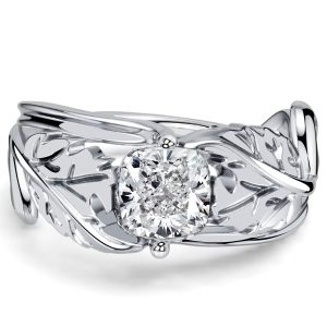 unique engagement rings - Italo 1.25 Carat Cushion Cut Filigree Vintage Engagement Ring, Italo jewelry - Online Catalog