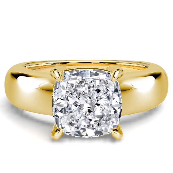 classic engagement rings - Italo Solitaire 4 Carat Cushion Cut Engagement Ring For Women, Italo jewelry - Online Catalog