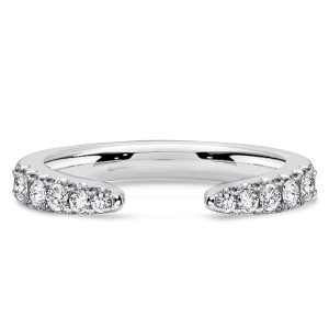 classic band - Italo Round Cut Open Point Stackable Wedding Band For Women Matching Wedding Bands, Italo jewelry - Online Catalog