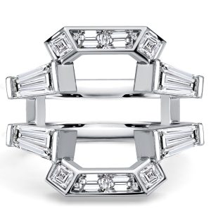 anniversary band - Italo Ractangle Tap Baguette Ring Guard Enhancer Wedding Band For Women, Italo jewelry - Online Catalog