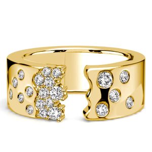 anniversary band - Italo Waterfall Round Cut Open Wedding Band For Women Waterfall Ring, Italo jewelry - Online Catalog