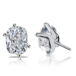 earrings - Italo Unique 4 Prong Cushion Cut Stud Earrings For Women, Italo jewelry - Online Catalog