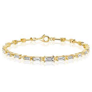bracelets - Italo Golden Eternity Baguette Cut Tennis Bracelet For Women, Italo jewelry - Online Catalog
