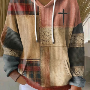 Casual Hoodie Contrast Stitching Hoodie Printing, Hoodies & Sweatshirts, color:As Picture|size:4XL, catalog Noracora shop