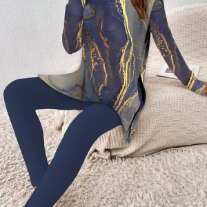Women Ombre Two-Piece Set Daily Long Sleeve Vintage Spring/Fall Top With Pants Matching Set, Sets, color:Blue Purple|size:XXL, catalog Noracora shop