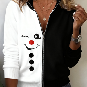 Women Wool/Knitting Christmas Long Sleeve Comfy Casual Cardigan, Cardigans, color:Black-white|size:4XL, catalog Noracora shop
