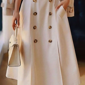 Elegant Buttoned Plain Midi Skirt With Belt, Skirts, color:Khaki|size:XXL, Stylewe