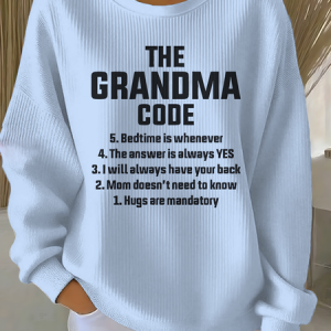 Vintage Crew Neck Letter Pattern Sweatshirt, Hoodies & Sweatshirts, color:Light Blue|size:5XL, catalog Noracora shop