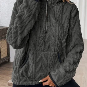 Casual Stand Collar Plain Sweatshirt Jacquard, Hoodies & Sweatshirts, color:Deep Gray|size:3XL, catalog Noracora shop