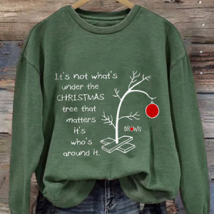 Casual Crew Neck Christmas Sweatshirt, Hoodies & Sweatshirts, color:Deep Green|size:3XL, catalog Noracora shop