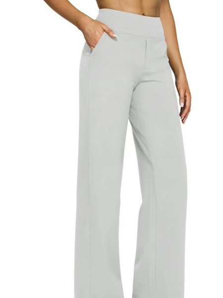 Women Plain Long Pants Casual Spring/Fall Trousers, JustFashionNow Pants, color:Light Gray|size:XXL,