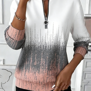 Vintage Crew Neck Gradient Pattern Sweatshirt, Hoodies & Sweatshirts, color:Gray|size:5XL, catalog Noracora shop