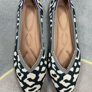 Mesh Fabric Casual Shallow Shoes, Flats, color:Dark Green|size:43, Stylewe