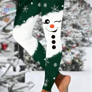 Women 3D Printing Vintage All Season Long Leggings, Leggings, color:Green|size:XXL, catalog Noracora shop