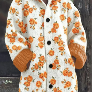 Women Wool/Knitting Geometric Long Sleeve Comfy Vintage Cardigan, Coats, color:White|size:4XL, catalog Noracora shop