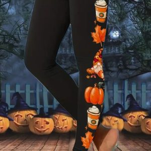 Women Halloween Casual All Season Long Leggings, Leggings, color:Black|size:XXL, catalog Noracora shop
