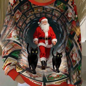 Casual Crew Neck Christmas Sweatshirt, Hoodies & Sweatshirts, color:As Picture|size:3XL, catalog Noracora shop