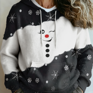 Women Christmas Long Sleeve Comfy Vintage Sweater, Hoodies & Sweatshirts, color:Black|size:5XL, catalog Noracora shop