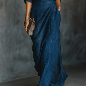 Urban Plain Maxi Skirt, Skirts, color:Blue|size:XXL, Stylewe