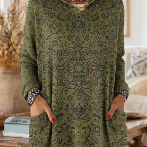 Vintage Hoodie Floral Hoodie Printing, Hoodies & Sweatshirts, color:Green|size:5XL, catalog Noracora shop