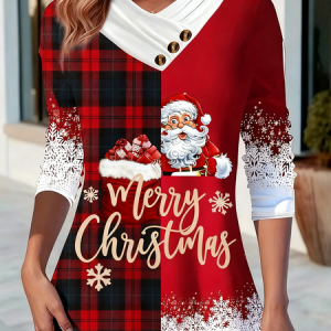 Casual Geometric Long Sleeve T-shirt, T-shirts, color:Red|size:4XL, catalog Noracora shop