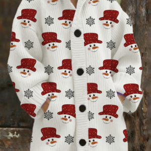 Women Wool/Knitting Santa Claus Long Sleeve Comfy Vintage Cardigan, Coats, color:White|size:4XL, catalog Noracora shop