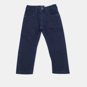 Boss By Hugo Boss Kids Navy Blue Denim Slim Fit Jeans 2 Yrs Waist 18", Clothing - Luxury Closet