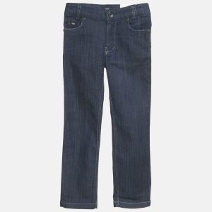 Boss By Hugo Boss Kids Navy Blue Denim Long Leg Jeans 4 Yrs Waist 22", Clothing - Luxury Closet