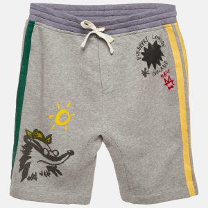 Burberry Children Grey Printed Cotton Shorts 12 Yrs, Clothing - Luxury Closet