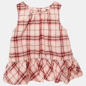 Burberry Children Pink Checks Cotton Mini Dress 12M, Clothing - Luxury Closet
