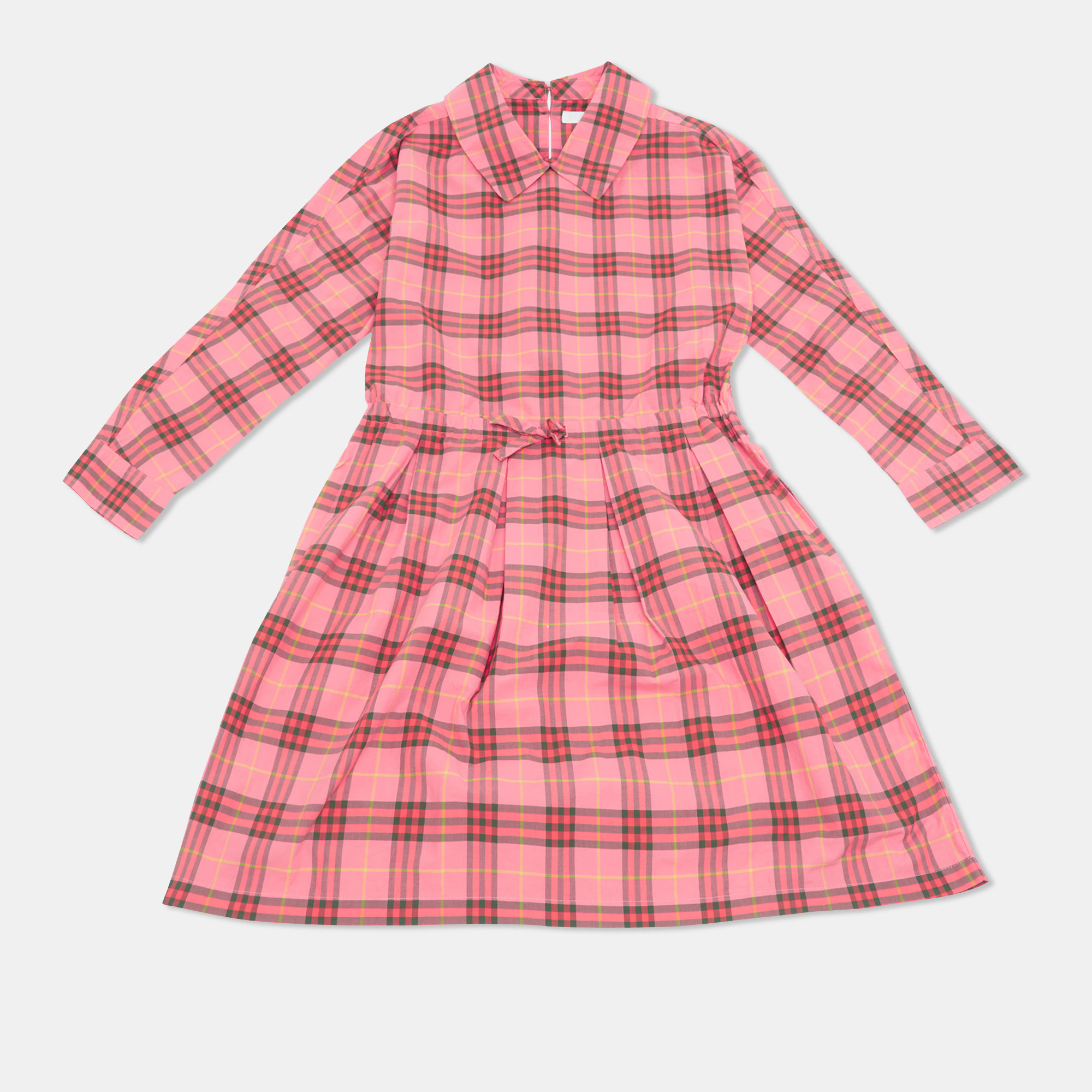 Burberry Children Pink Checks Cotton Dress 10Yrs, Clothing - Luxury Closet