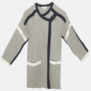 Chlo&eacute; Kids Grey Knit Crossover Jacket 6Yrs, Clothing - Luxury Closet