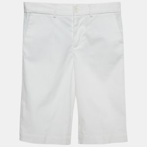 Dolce & Gabbana White Cotton Bermuda Shorts 9-10 Yrs, Clothing - Luxury Closet