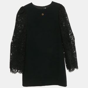 Dolce & Gabbana Kids Black Lace and Crepe Mini Dress 11/12Yrs, Clothing - Luxury Closet