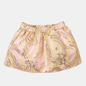 Emilio Pucci Kids Pink Lurex Jacquard Skirt 18 M, Clothing - Luxury Closet
