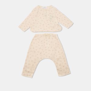 Emporio Armani Kids Pink Printed Cotton Top and Pants Set 6M, Clothing - Luxury Closet