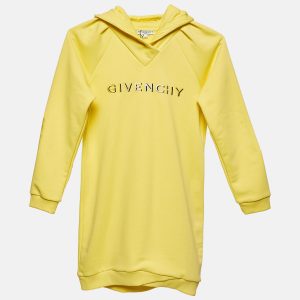 Givenchy Yellow Logo Embroidered Cotton Hoodie Dress 12Y, Clothing - Luxury Closet