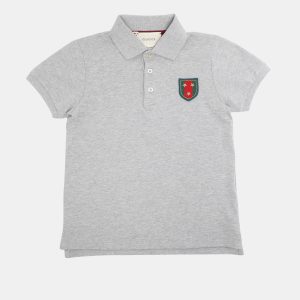 Gucci Grey Collar Jersey Polo T-Shirt 8 Yrs, Clothing - Luxury Closet