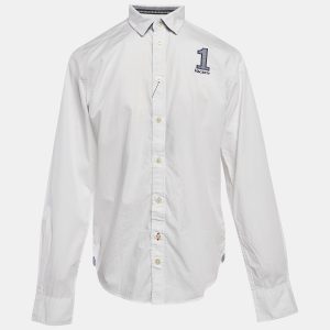 Hackett White Cotton Full Sleeve Button Front Shirt 15-16 Yrs, Clothing - Luxury Closet