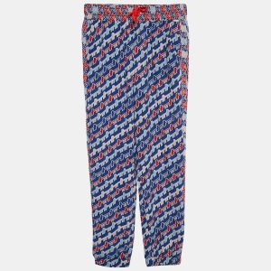 Kenzo Kids Royal Blue Printed Crepe Pants 8 Yrs, Clothing - Luxury Closet