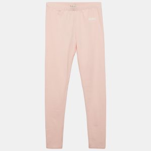 Kenzo Kids Pink Logo Print Cotton Knit Leggings 12 Yrs, Clothing - Luxury Closet