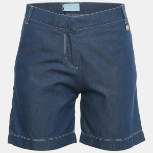 Lanvin Kids Blue Pocket Embroidered Chambray Shorts 14Yrs, Clothing - Luxury Closet