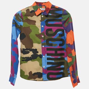 Moschino Teen Multicolor Printed Cotton Shirt 12 Yrs, Clothing - Luxury Closet