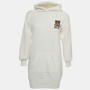 Moschino Teen White Teddy Bear Cotton Hoodie Dress (12 Yrs), Clothing - Luxury Closet