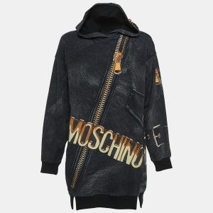 Moschino Teen Grey Printed Cotton Hoodie Dress (12 Yrs), Clothing - Luxury Closet