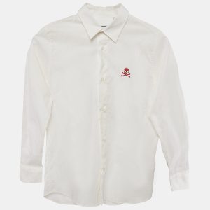 Philipp Plein Junior White Cotton Little Boss Shirt 10 Yrs, Clothing - Luxury Closet