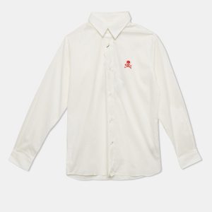 Philipp Plein Junior White Cotton Long Sleeve Shirt 10 Yrs, Clothing - Luxury Closet