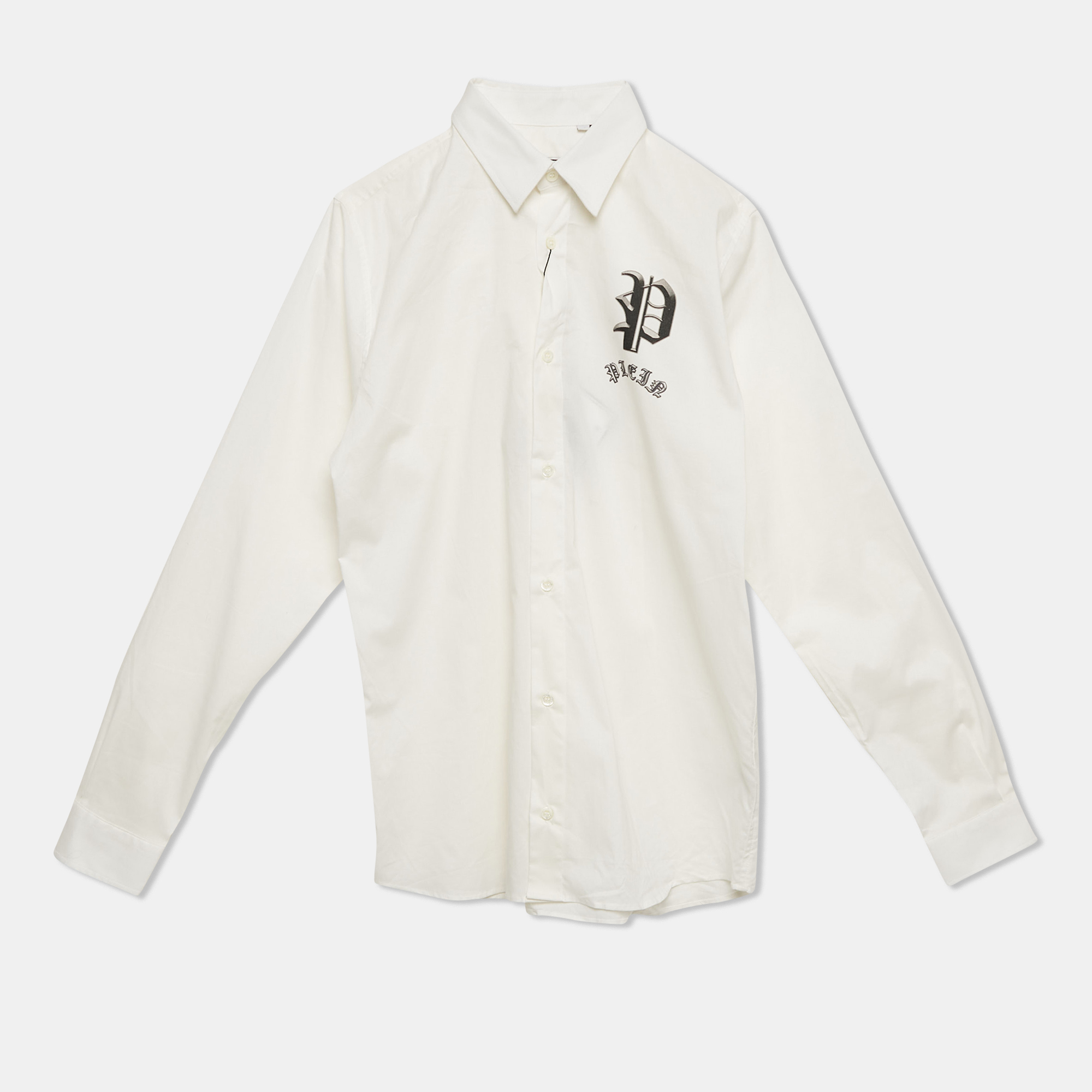 Philipp Plein Junior White Cotton Long Sleeve Shirt 12 Yrs, Clothing - Luxury Closet