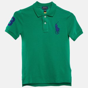 Polo Ralph Lauren Green Logo Embroidered Cotton Pique Polo 6 Yrs, Clothing - Luxury Closet