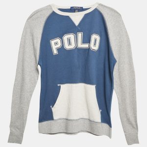 Polo Ralph Lauren Kids Blue/Grey Embroidered Jersey T-Shirt 14/16 Yrs, Clothing - Luxury Closet